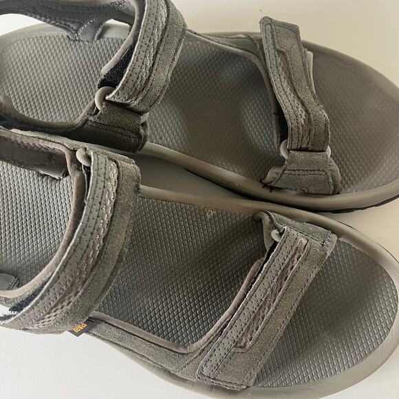 Teva Mens Hudson Outdoor Sandal SZ 12 Bungee Cord Leather Brown Athletic - Picture 3 of 8